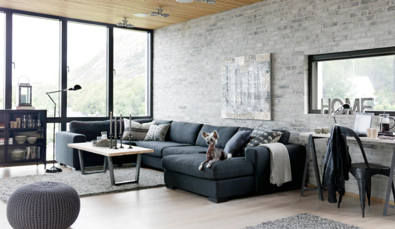 Nhấn mạnh vào các mảng tường